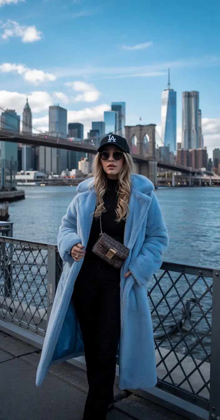 comfy winter outfits Bold Pops of Color in the City