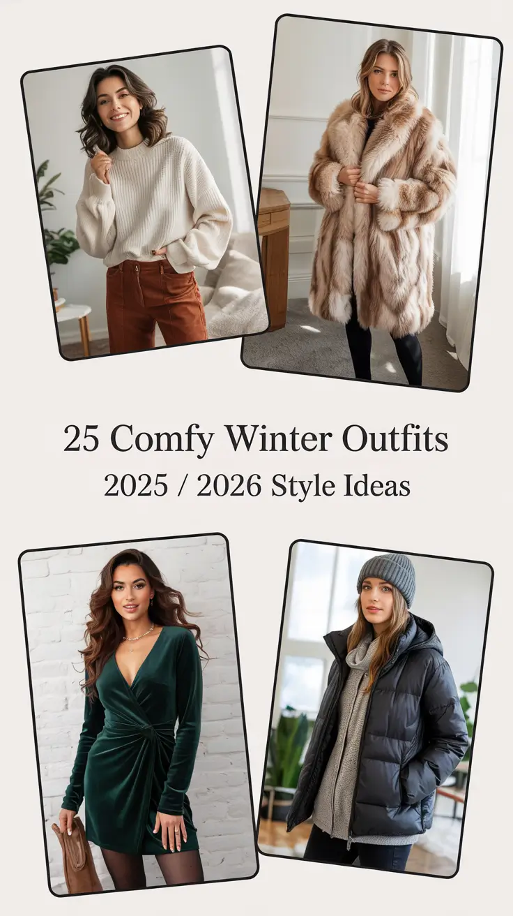Comfy Winter Outfits 2025 / 2026 Style Ideas: Cozy, Classy & Casual Inspo