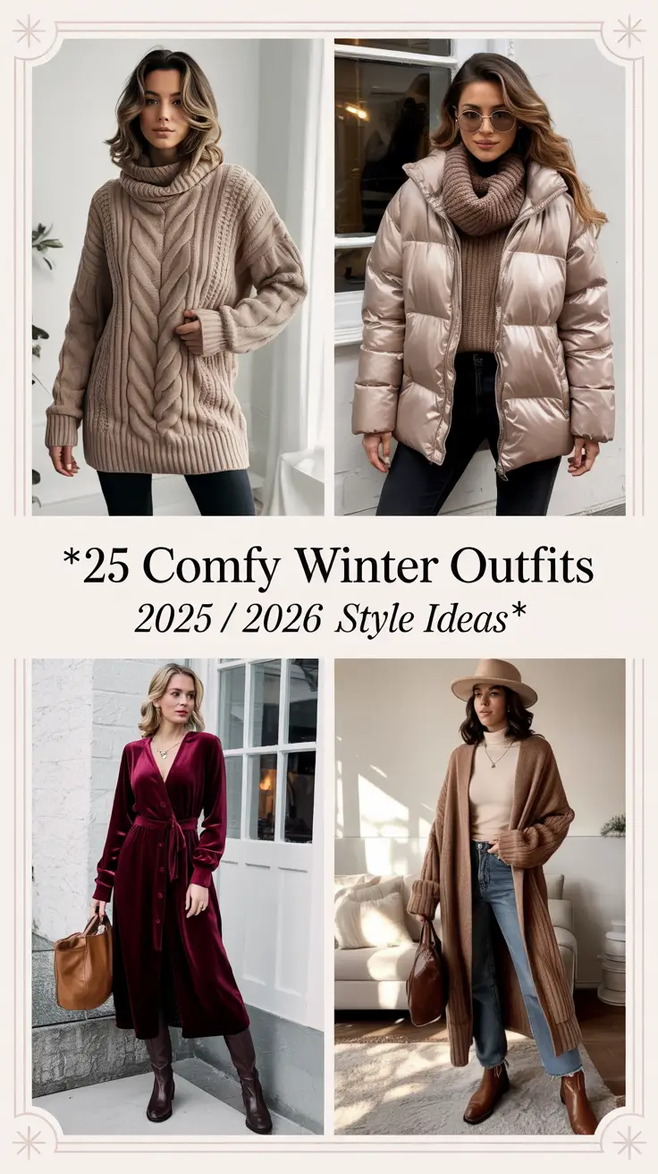 Comfy Winter Outfits 2025 / 2026 Style Ideas: Cozy, Classy & Casual Inspo