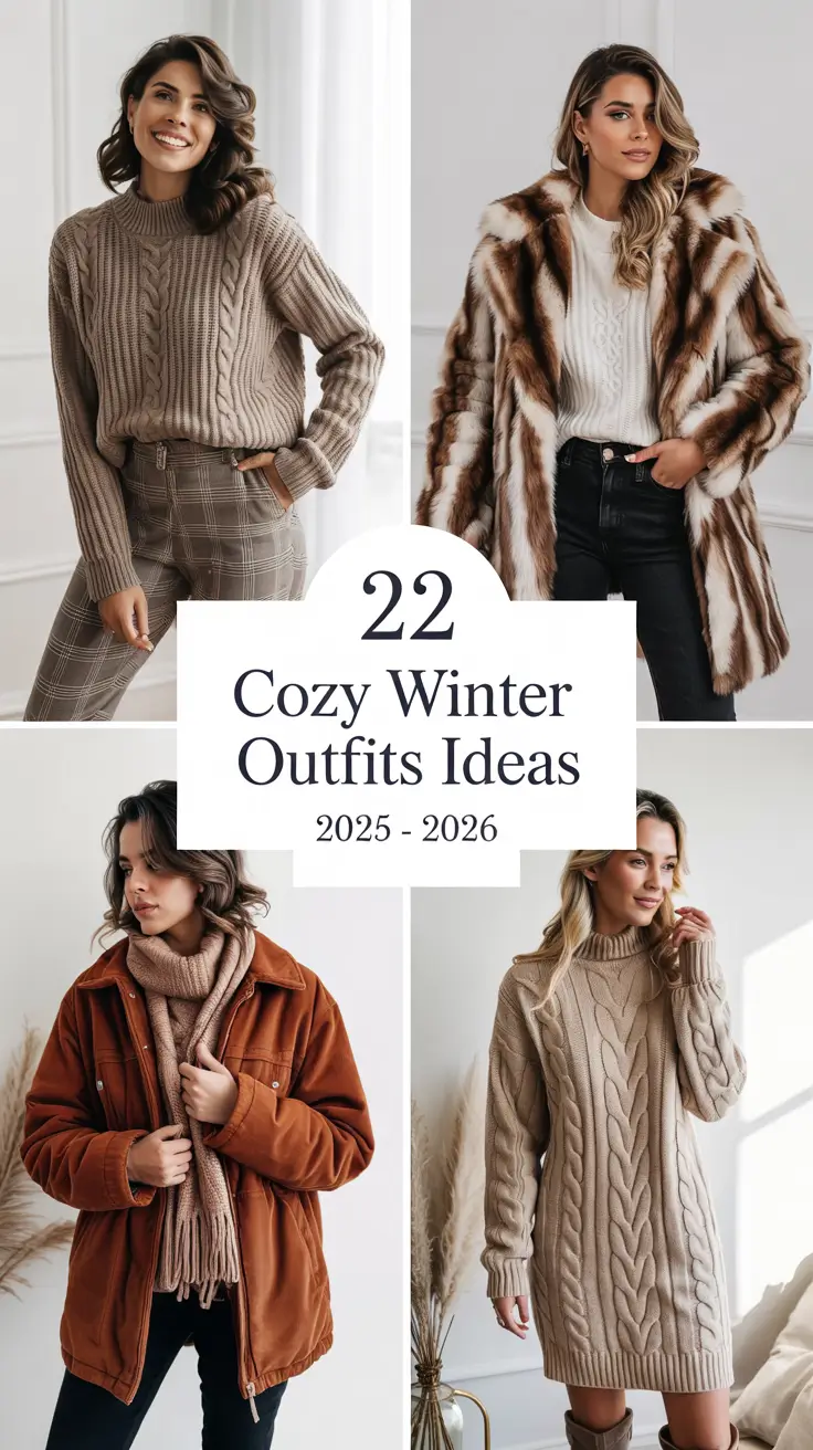 Cozy Winter Outfits Ideas 2025 – 2026: Casual, Comfy & Aesthetic Inspo for Cold Lazy Days