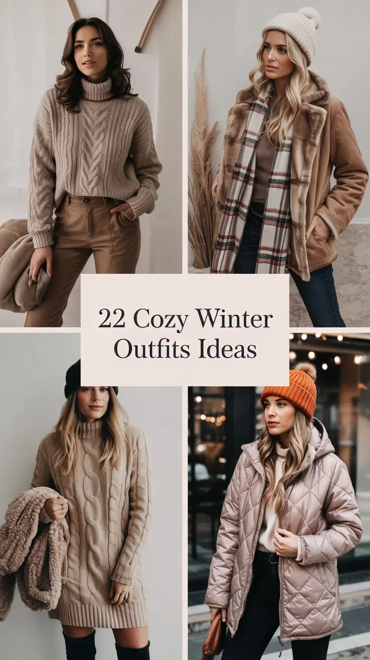 Cozy Winter Outfits Ideas 2025 – 2026: Casual, Comfy & Aesthetic Inspo for Cold Lazy Days