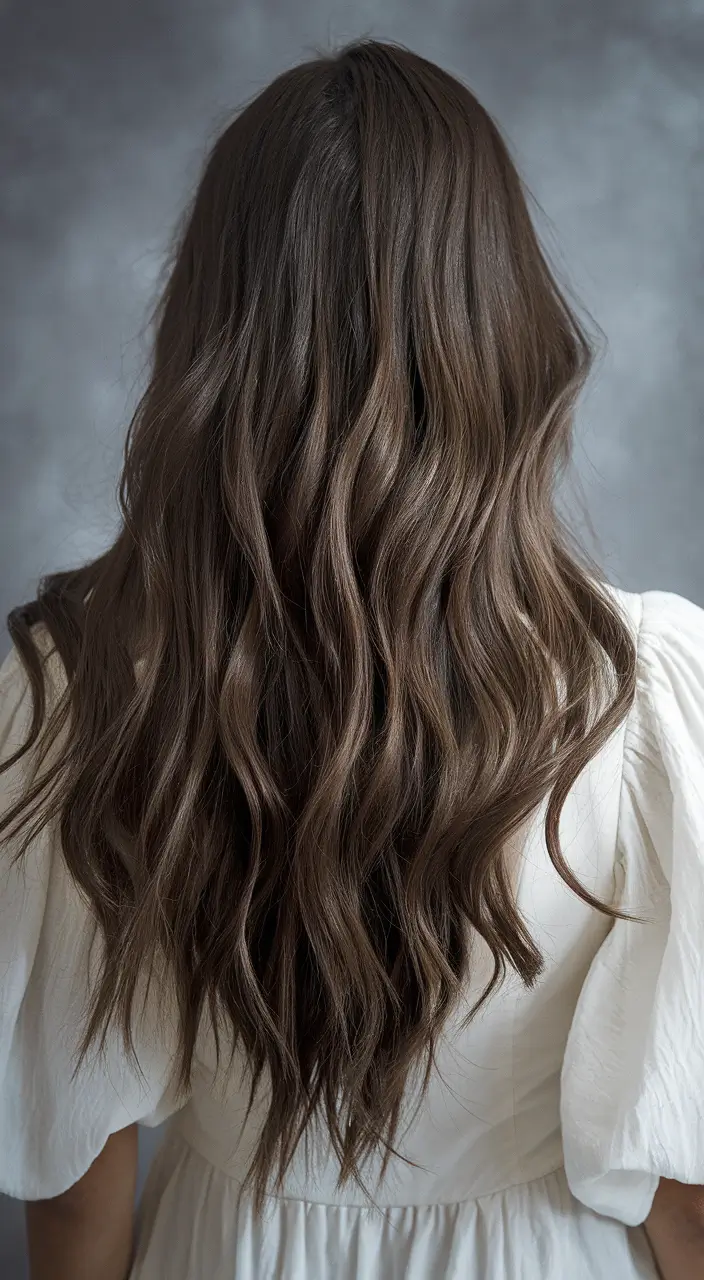 dark winter hair color 2025-2026 Chocolate Brown with Natural Shine