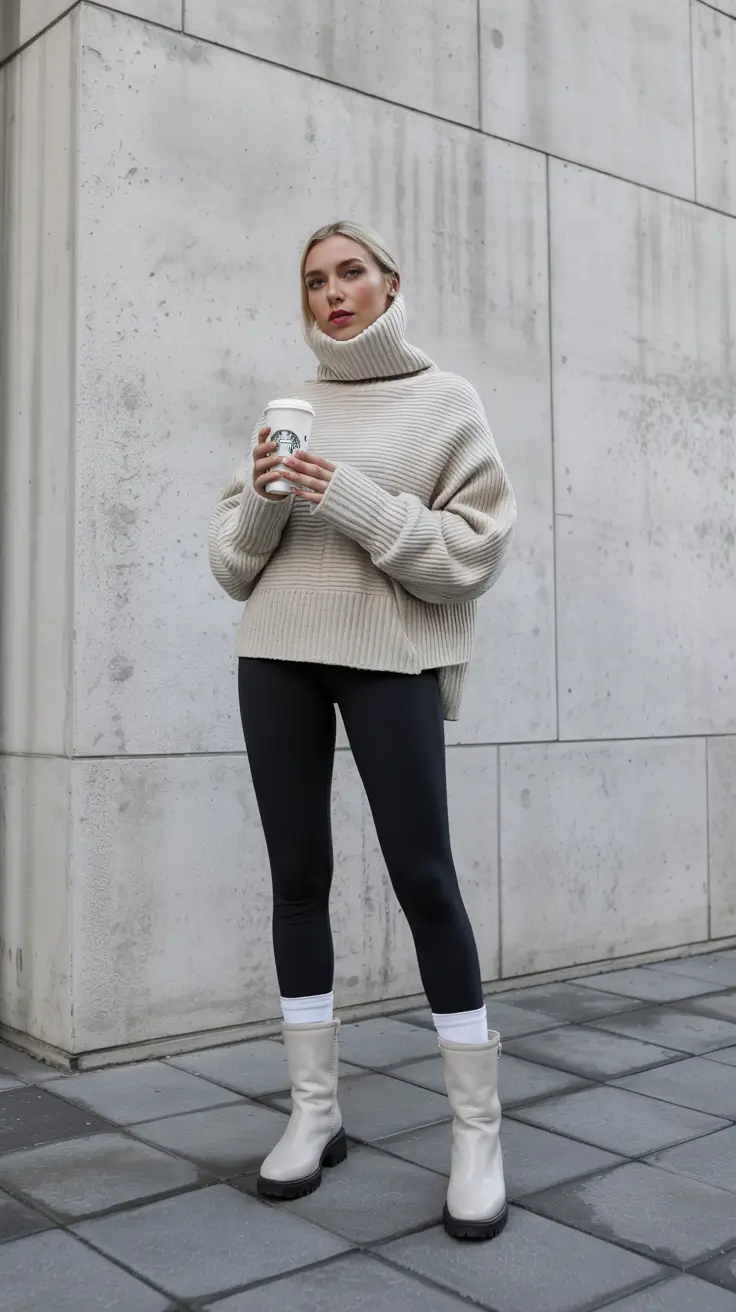 early winter outfits 2025 Turtleneck Chic with a Twist