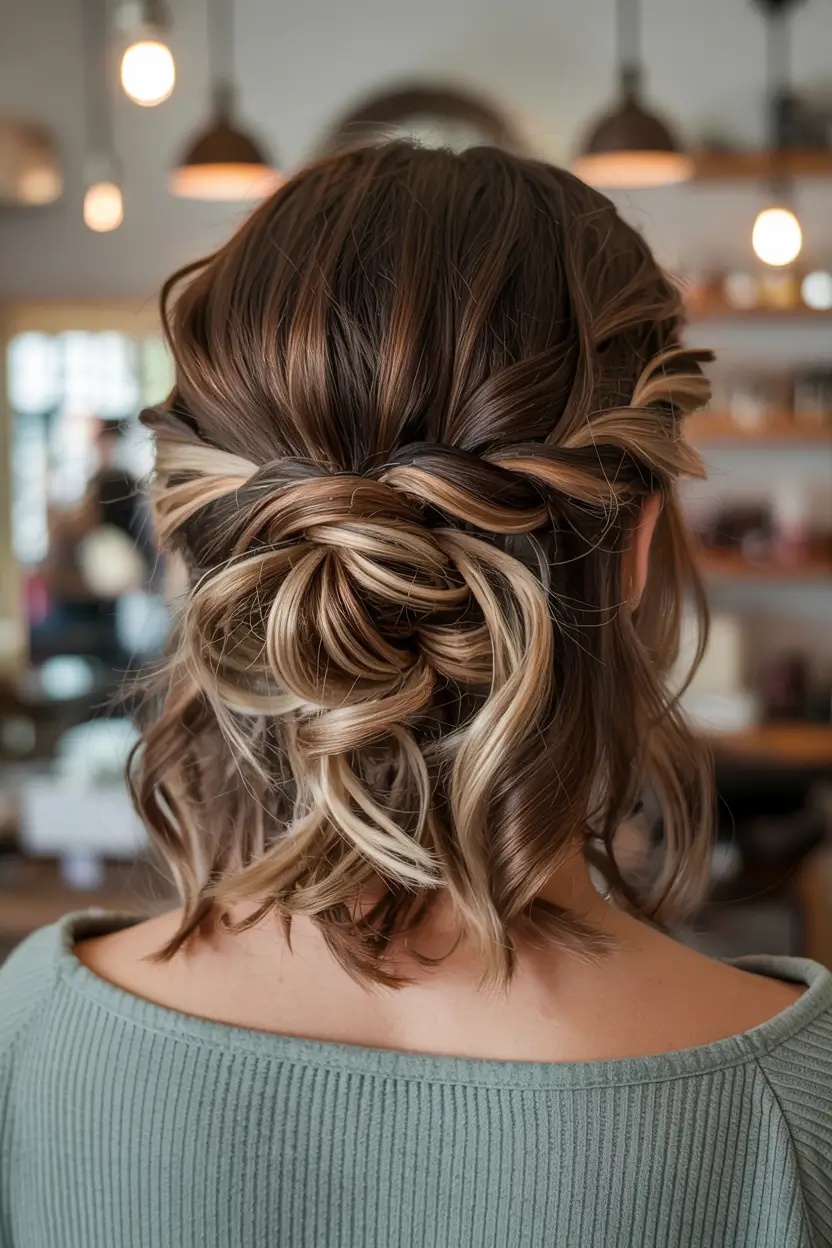 Easy Short Fall Hairstyles 2025 Romantic Twisted Bun