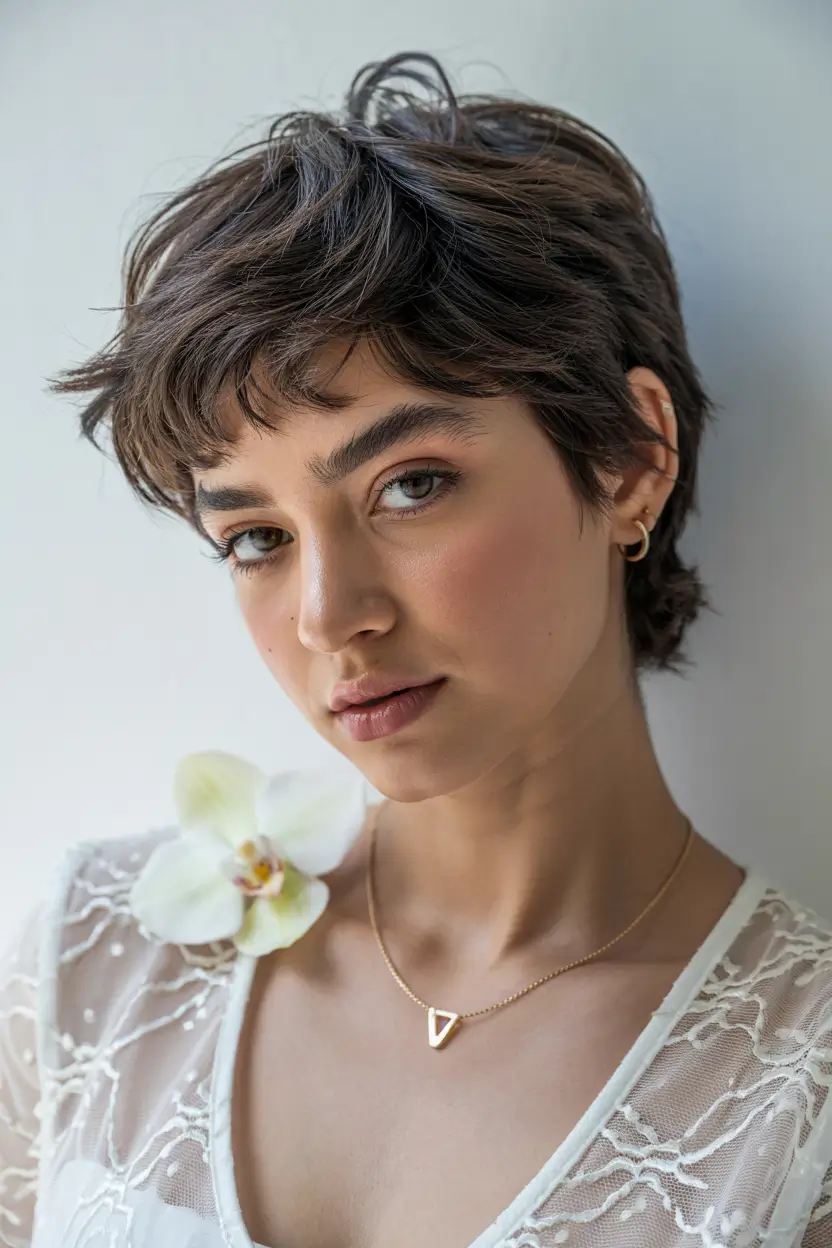 fall short hairstyle ideas Romantic Tousled Crop