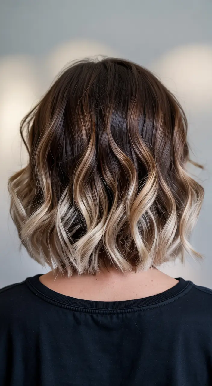 Easy Short Fall Hairstyles 2025 Blonde Balayage Waves