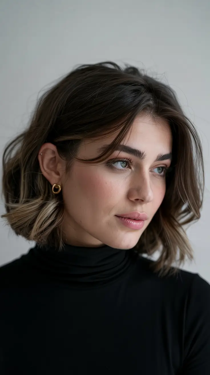 Easy Short Fall Hairstyles 2025 Classic Bob with Curtain Bangs