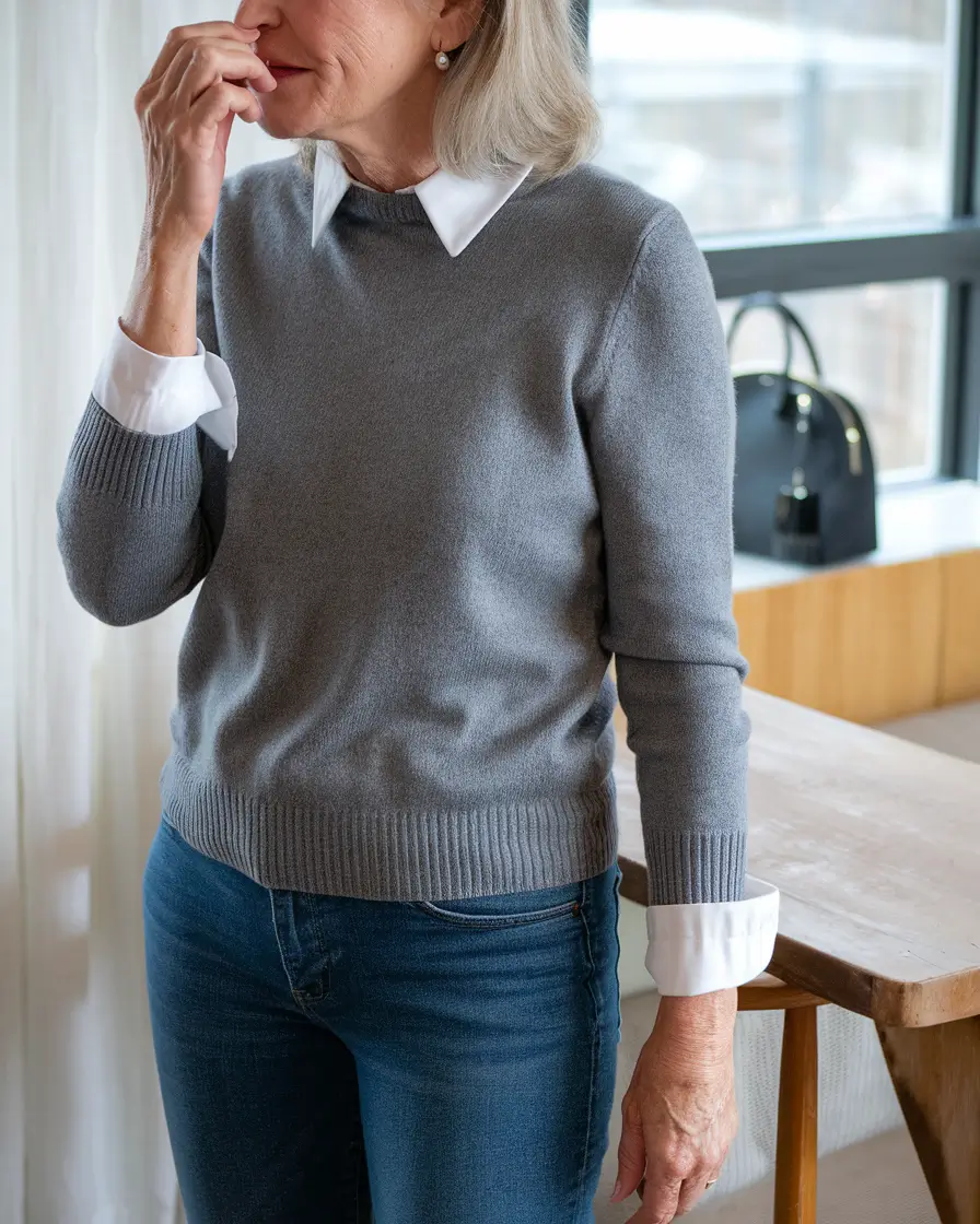 fall outfits for women over 50 casual Classic Layers with Denim