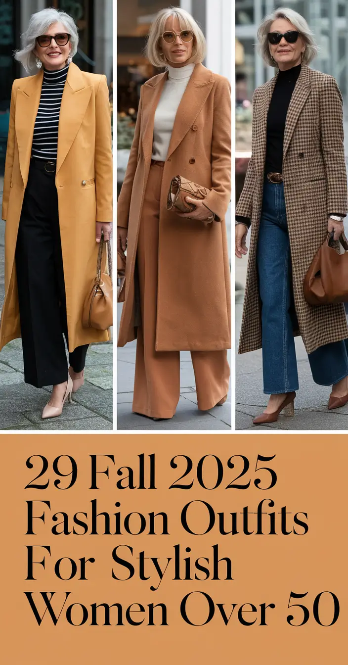 Fall 2025 Fashion Outfits for Stylish Women Over 50: Chic, Comfy & Confident Looks