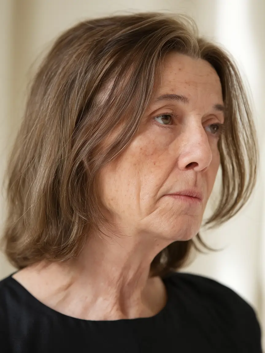 Fall 2025 Hair Color Inspiration for Women Over 60 Natural Dark Brown Simplicity