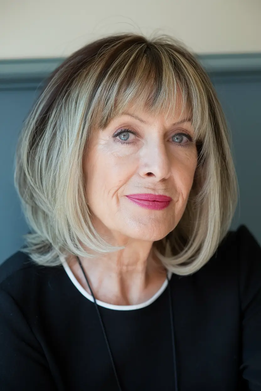 Fall 2025 Hair Color Inspiration for Women Over 60 Dimensional Bob