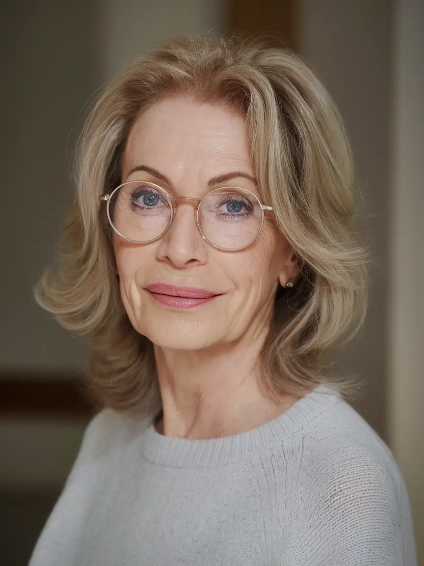 Fall 2025 Hair Color Inspiration for Women Over 60 Subtle Mushroom Blonde Layers