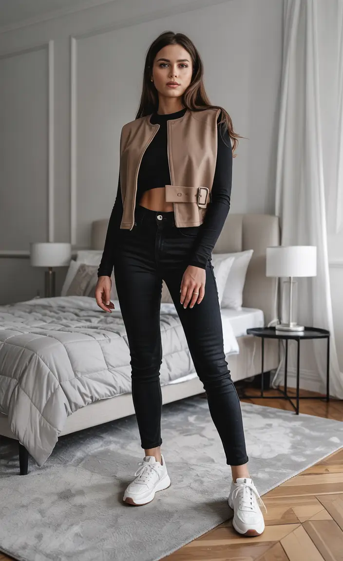 everyday fall outfits 2025 Neutral Layers with a Modern Edge