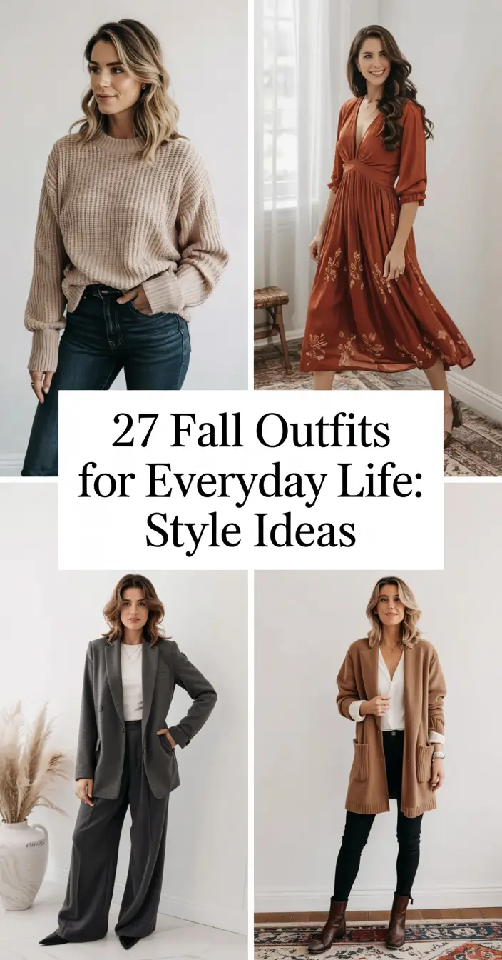 Fall 2025 Outfits for Everyday Life: Comfy & Chic Style Ideas for Women