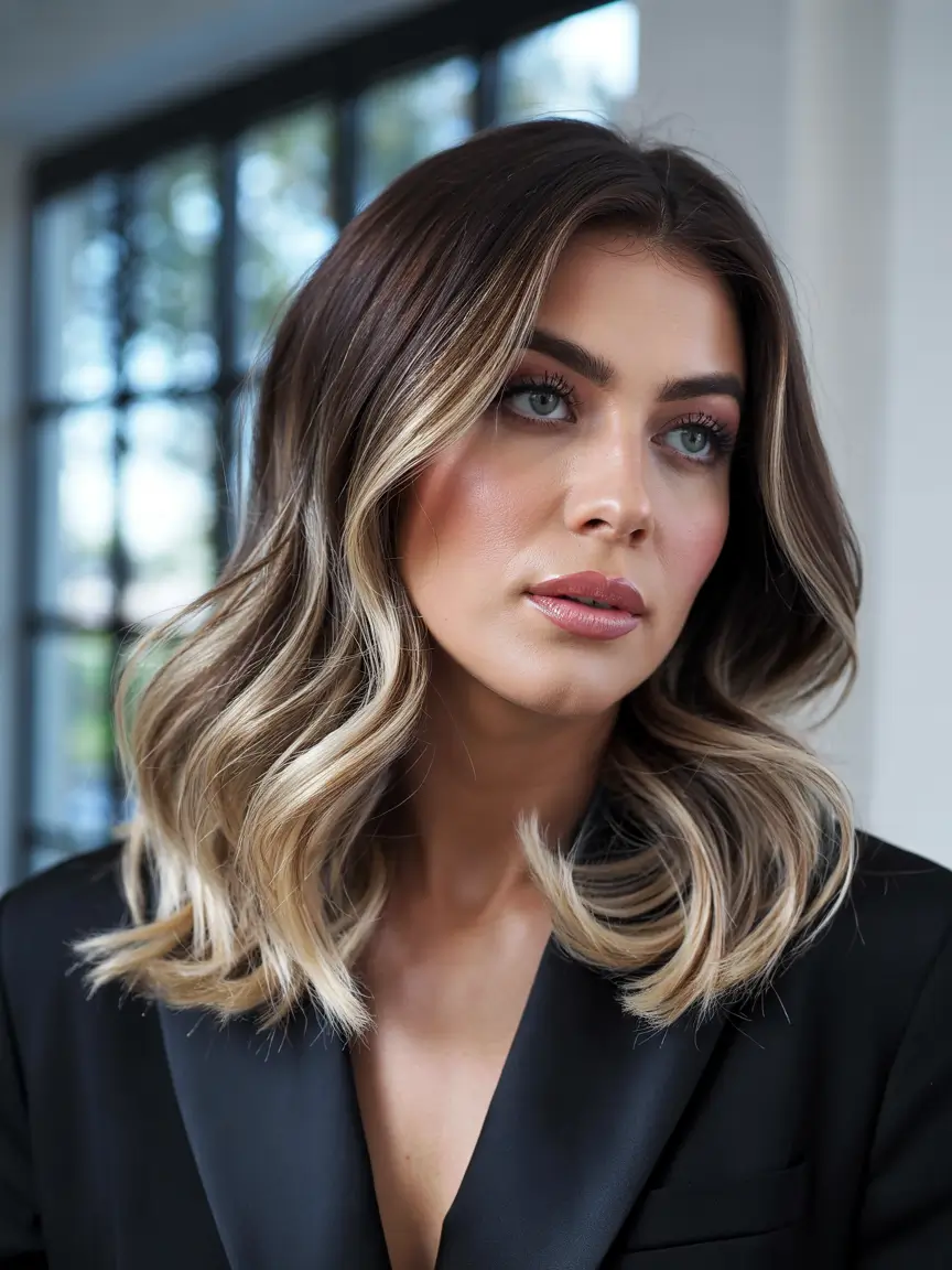 fall and winter hair color ideas 2025 Chic Contrast Blonde Face Frame