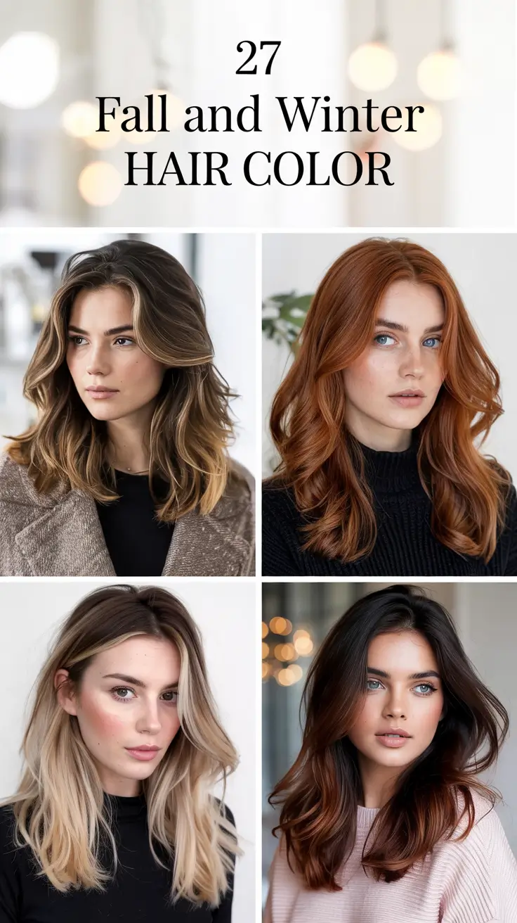 Fall and Winter Hair Color 2025–2026: Trendy Ideas for Blondes, Brunettes, and Red Heads