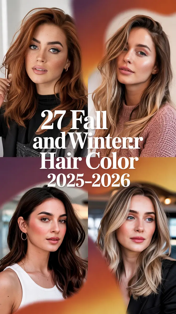Fall and Winter Hair Color 2025–2026: Trendy Ideas for Blondes, Brunettes, and Red Heads