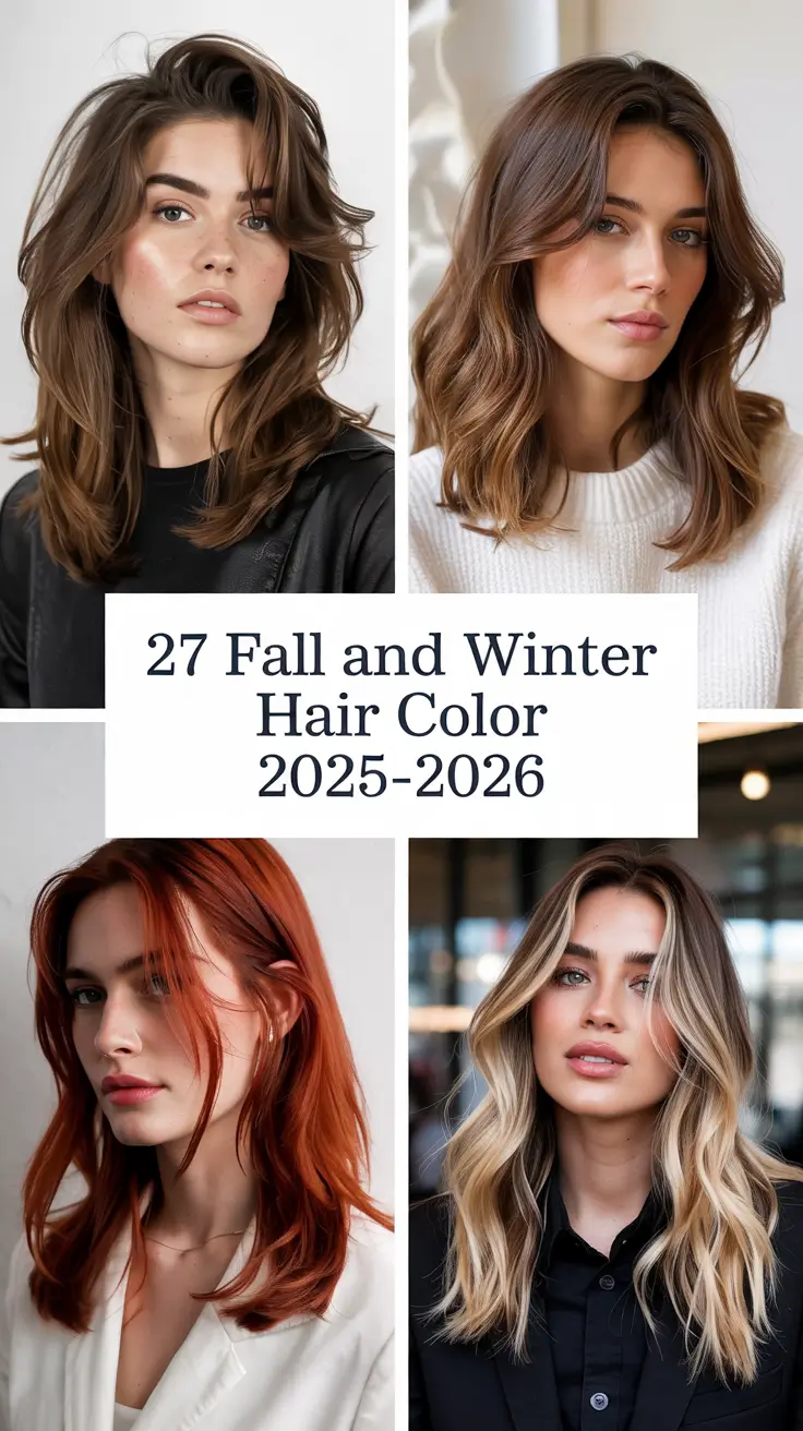 Fall and Winter Hair Color 2025–2026: Trendy Ideas for Blondes, Brunettes, and Red Heads