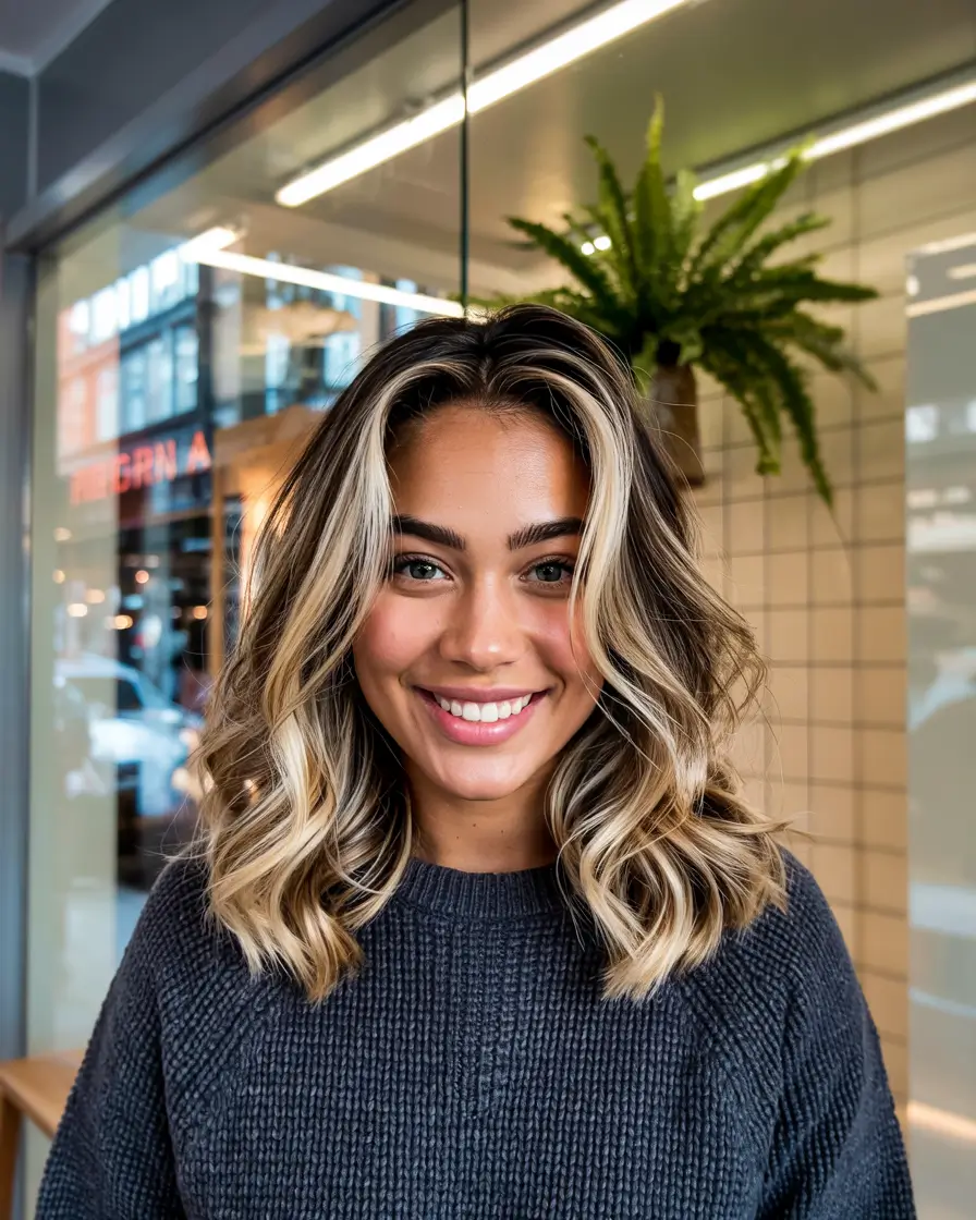 fall hair color ideas Chic Ash-Blonde Lob