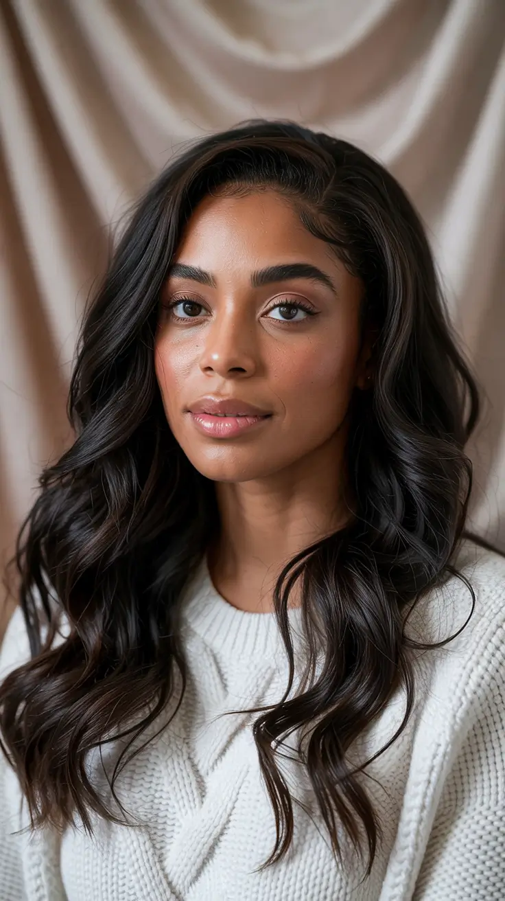 fall hair color ideas Soft Mocha Curls