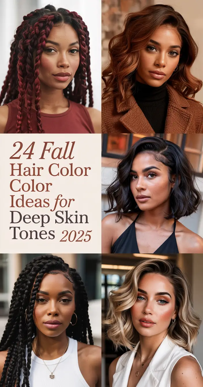 Fall Hair Color Ideas for Deep Skin Tones 2025: Rich Tones and Seasonal Trends