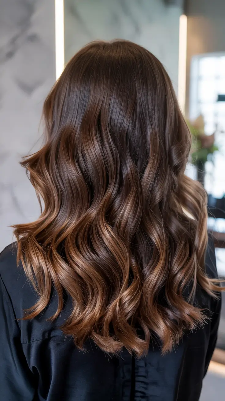 october-hair-color-ideas-Soft-Caramel-Ribbons-for-Brunettes