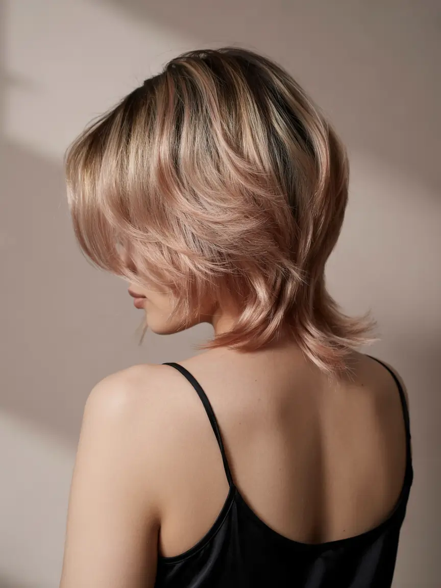 october hair color ideas Soft Rosewood Layers