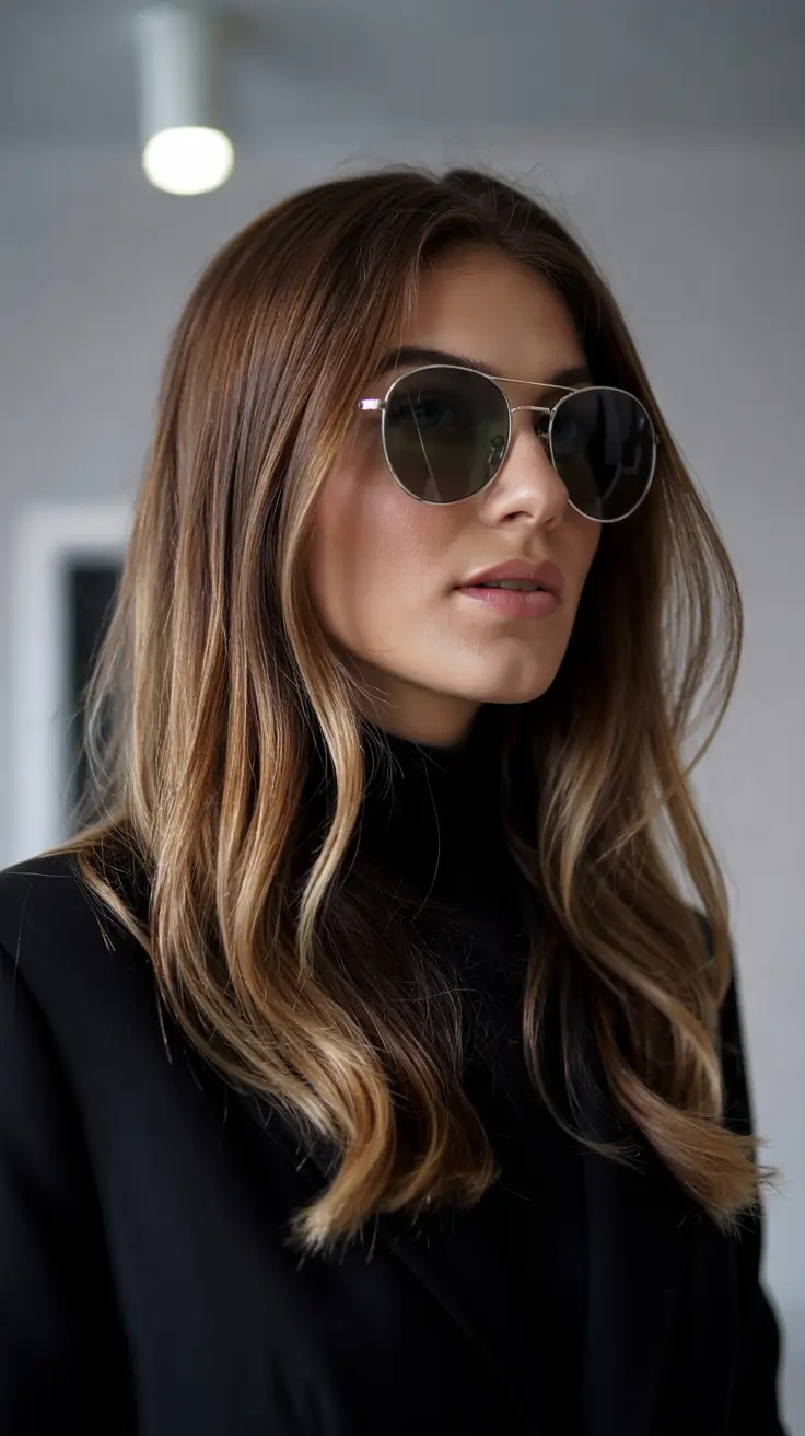 october hair color ideas brunettes Golden Espresso Waves