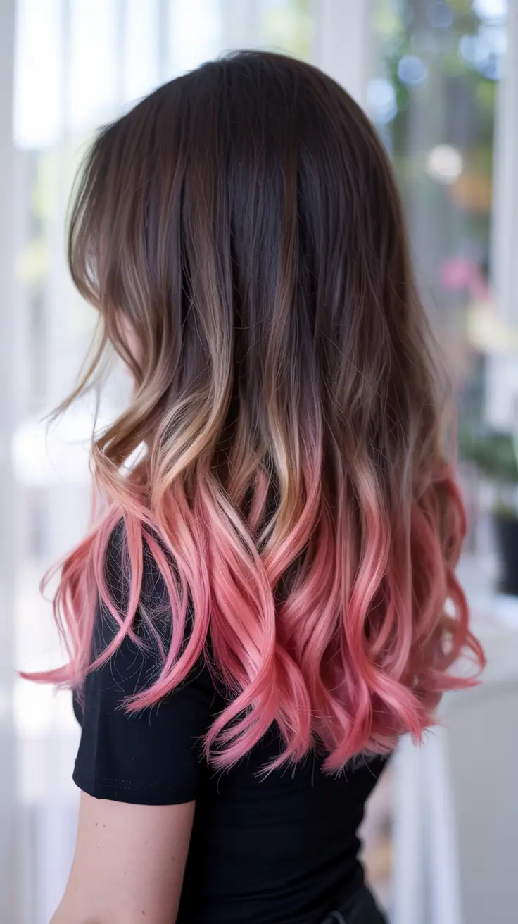 october-hair-color-ideas-Playful-Pink-Ombre