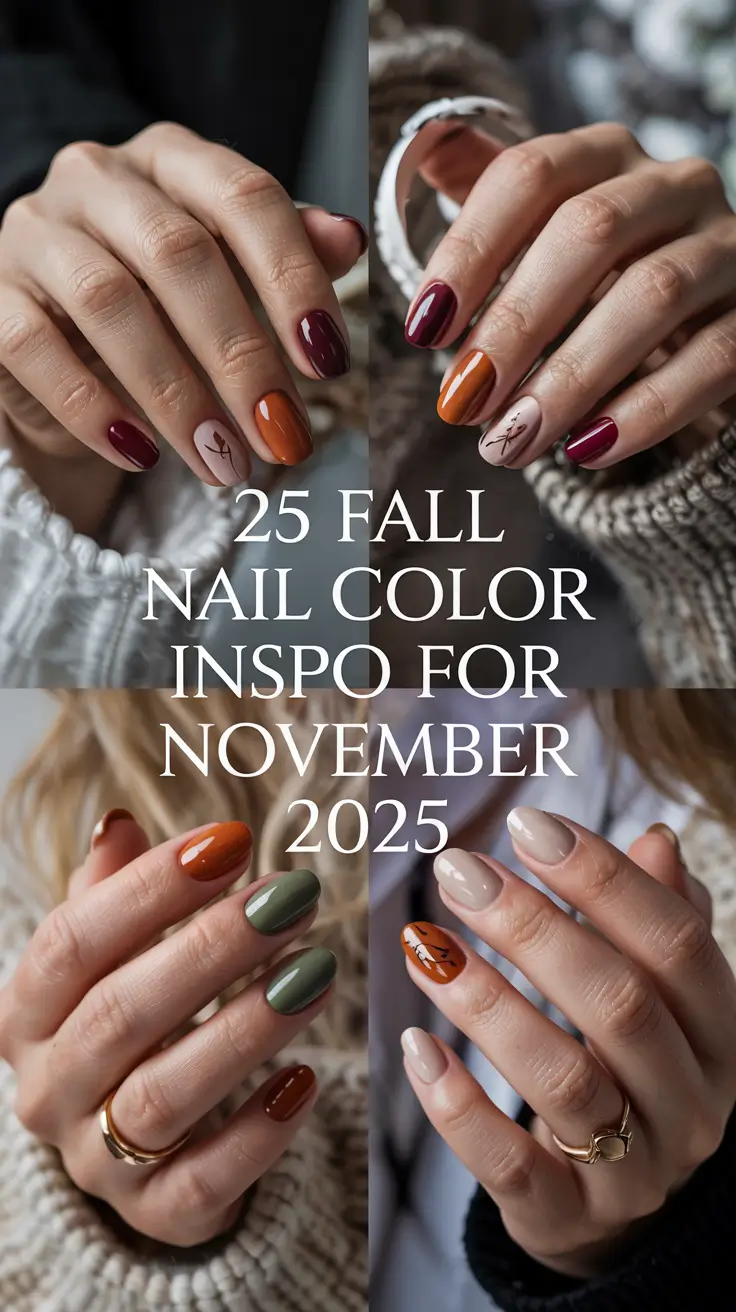 Fall Nail Color Inspo for November 2025: Chic Short & Almond Styles
