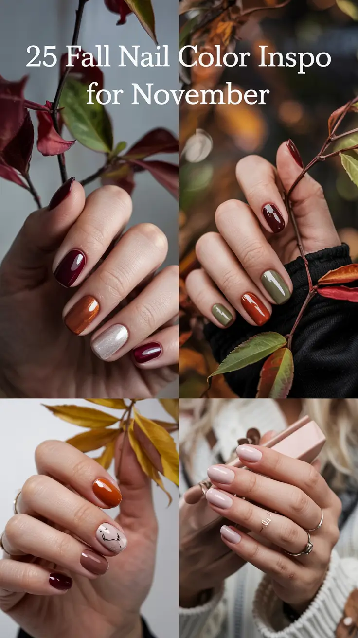 Fall Nail Color Inspo for November 2025: Chic Short & Almond Styles