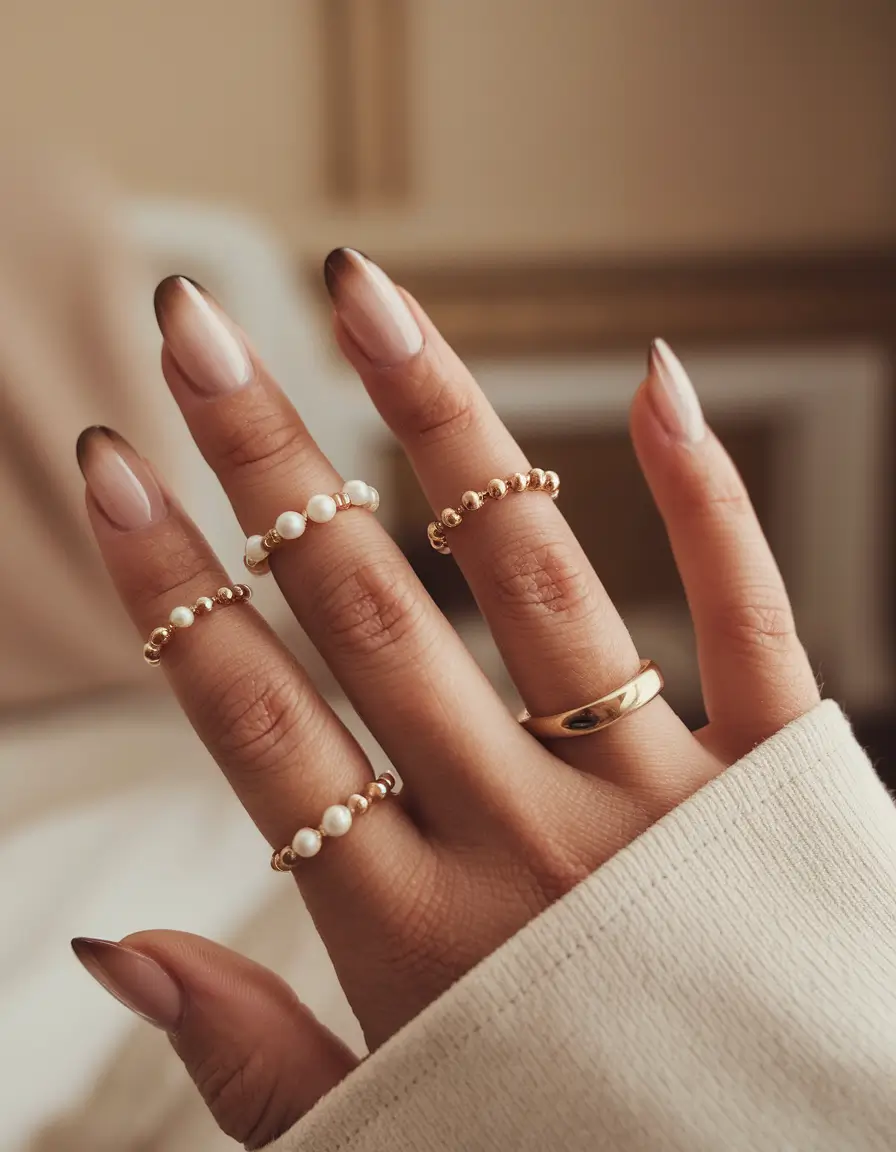 october nails colors Chocolate-Dipped Elegance