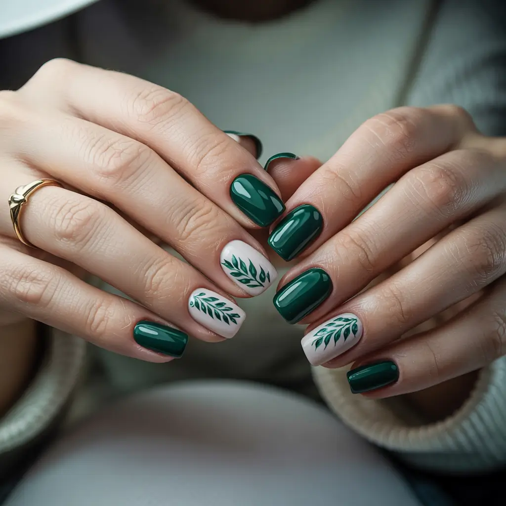 october nails color street october nails color ideas Emerald Botanical Statement
