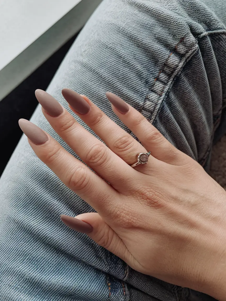 october nails colors Matte Mocha Simplicity