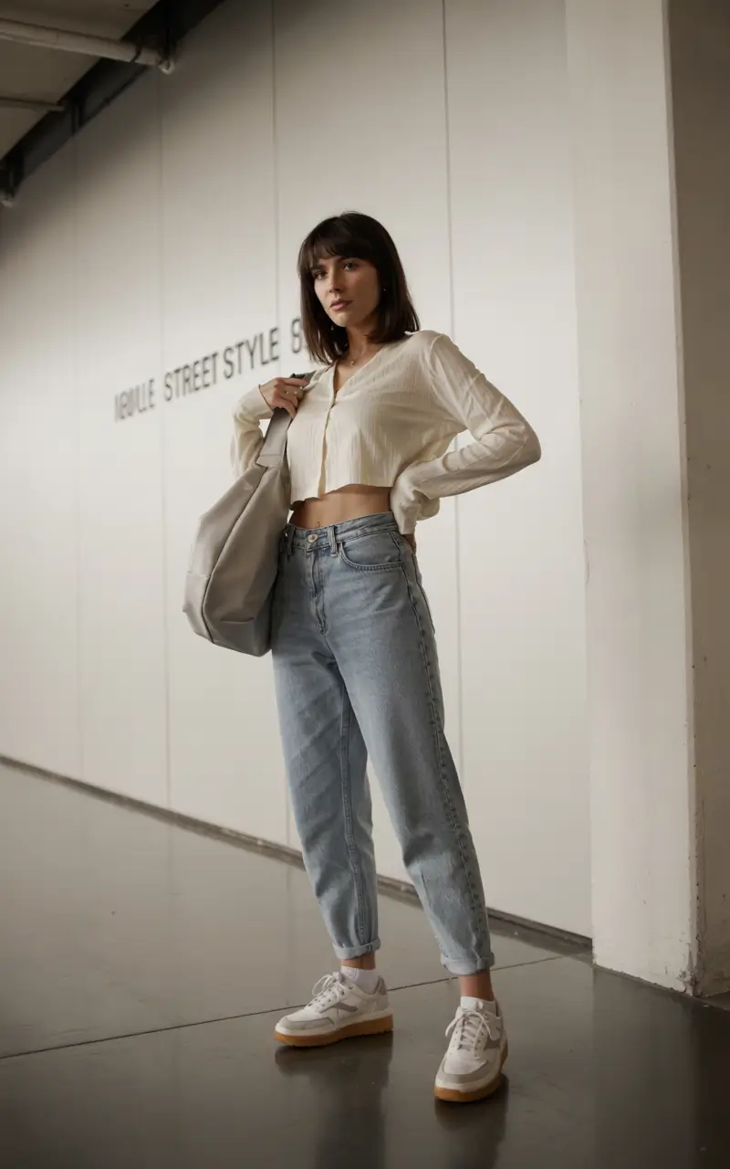 fall fashion outfits 2025 Cropped Shirt Simplicity