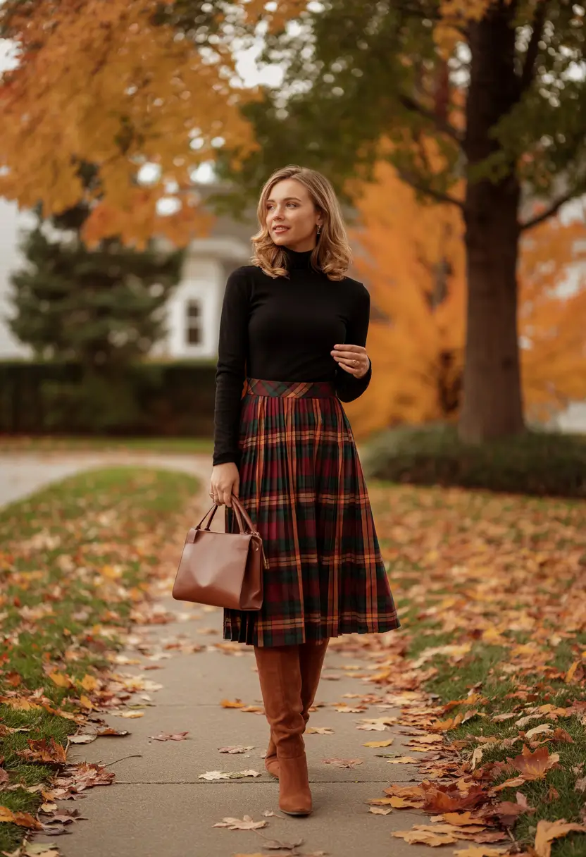 fall fashion outfits 2025 Plaid Perfection for Classic Fall Days