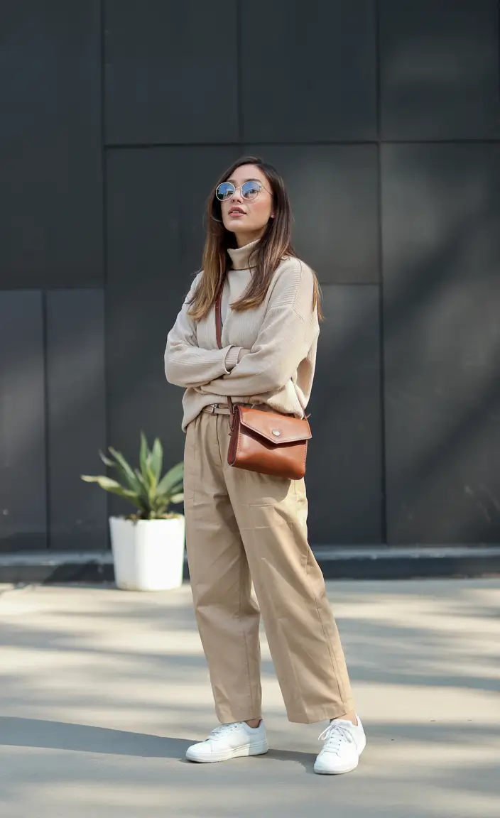 fall fashion outfits 2025 Effortless Neutrals in Wide-Leg Comfort