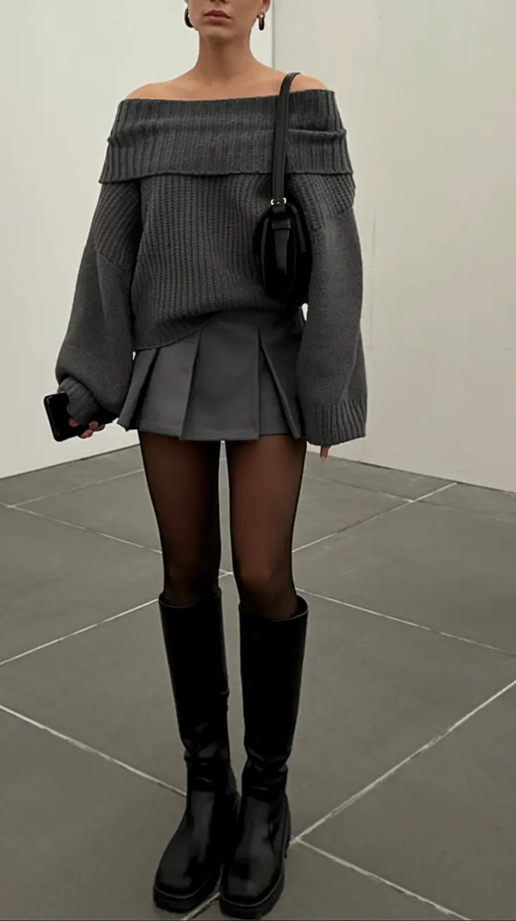 october outfits halloween Playful Grays with a Flirty Twist