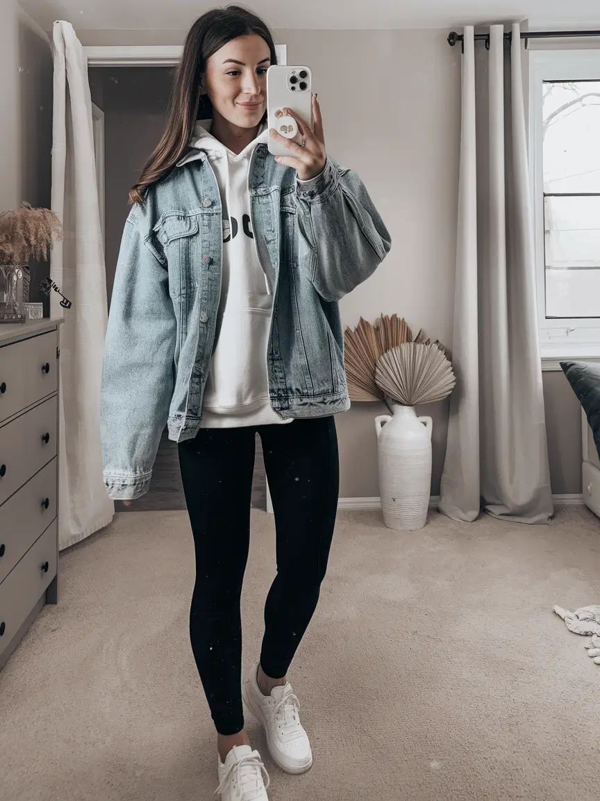 october outfits fall casual Laid-Back Layers with Denim