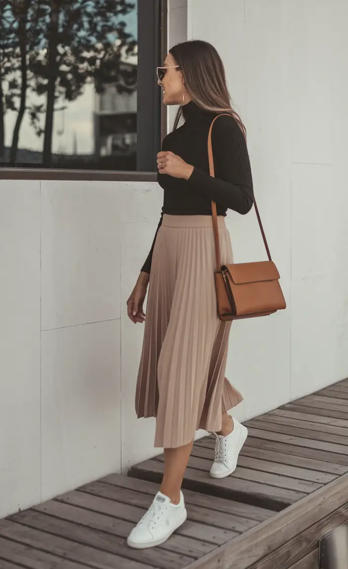 october outfits aesthetic Effortless Pleats and Minimal Lines