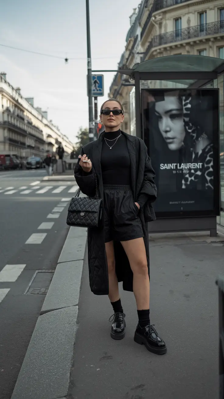 october outfits paris Street-Ready All Black Energy