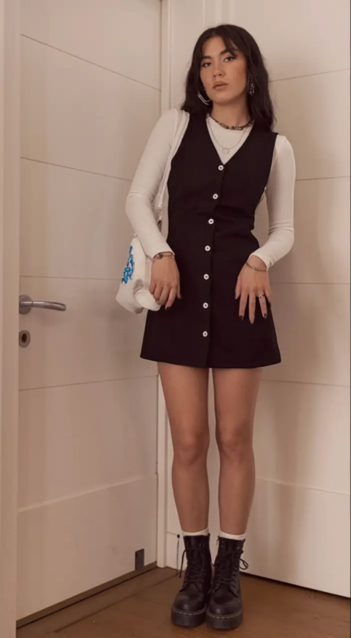 october outfits ideas Layered Mini With Retro Twist
