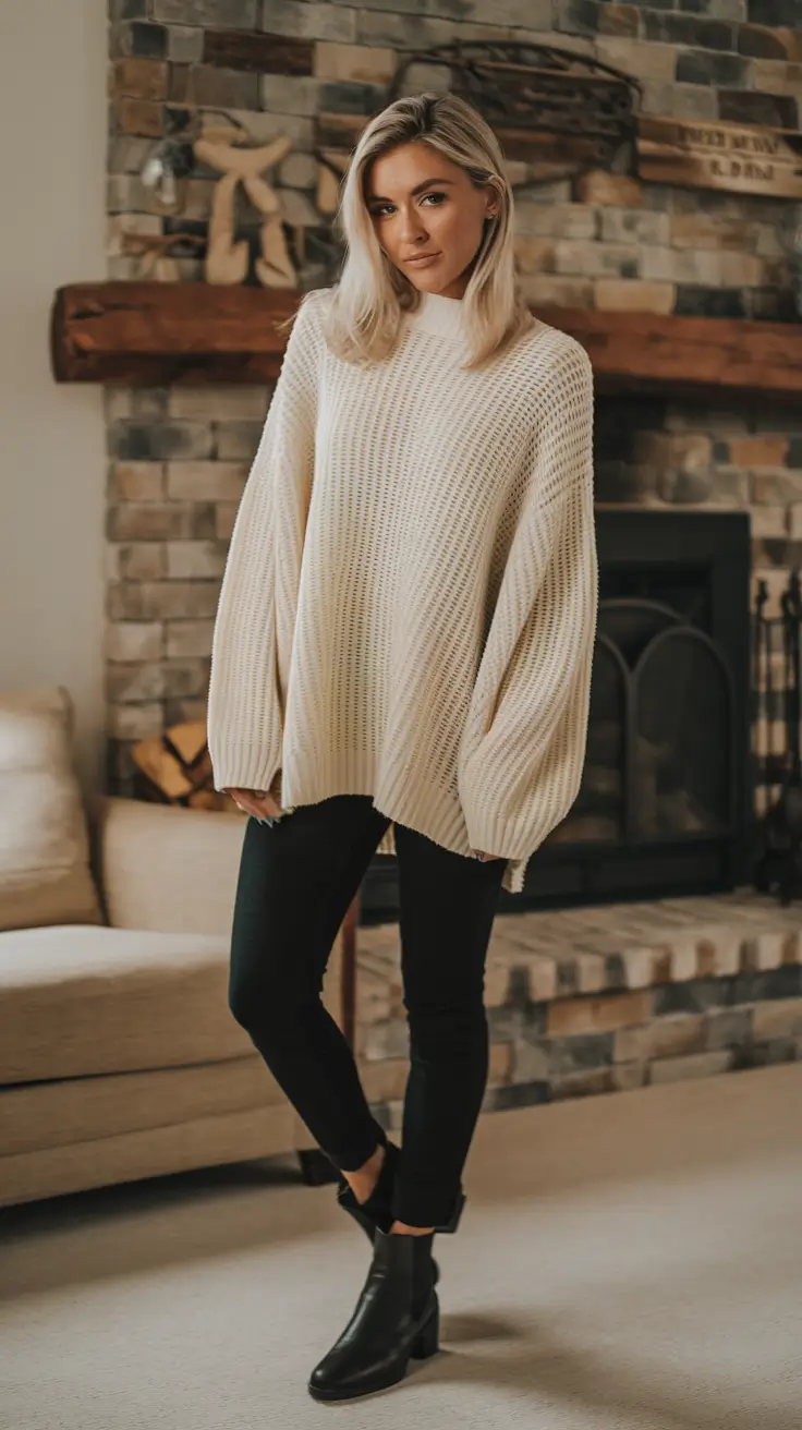 october outfits fall Oversized Sweater Simplicity
