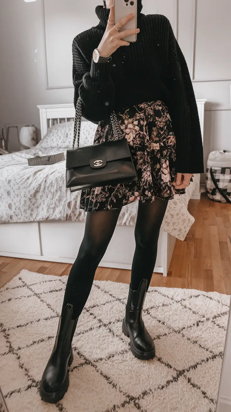 october outfits halloween Romantic Florals Meet Autumn Edge