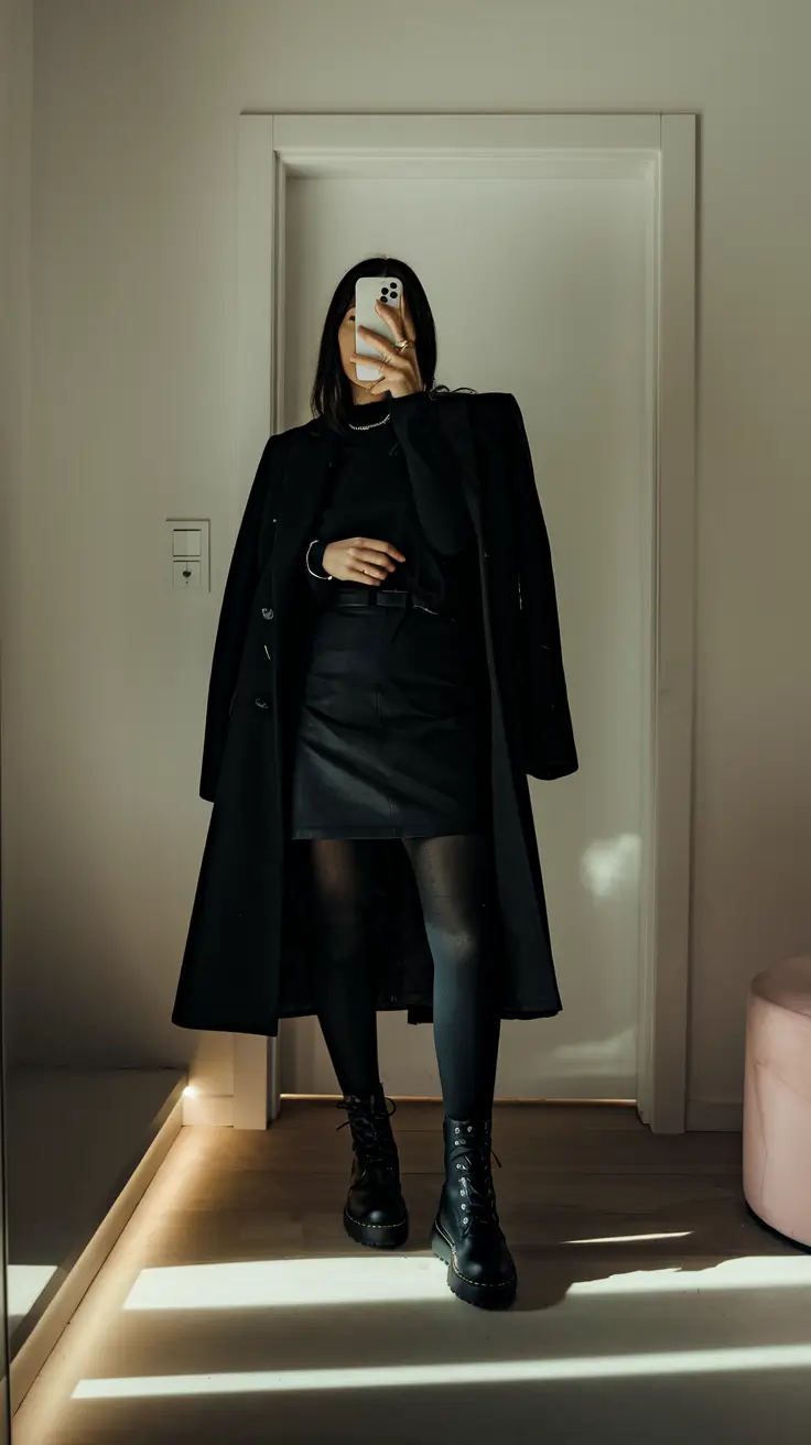 october outfits new york Monochrome Drama in Black
