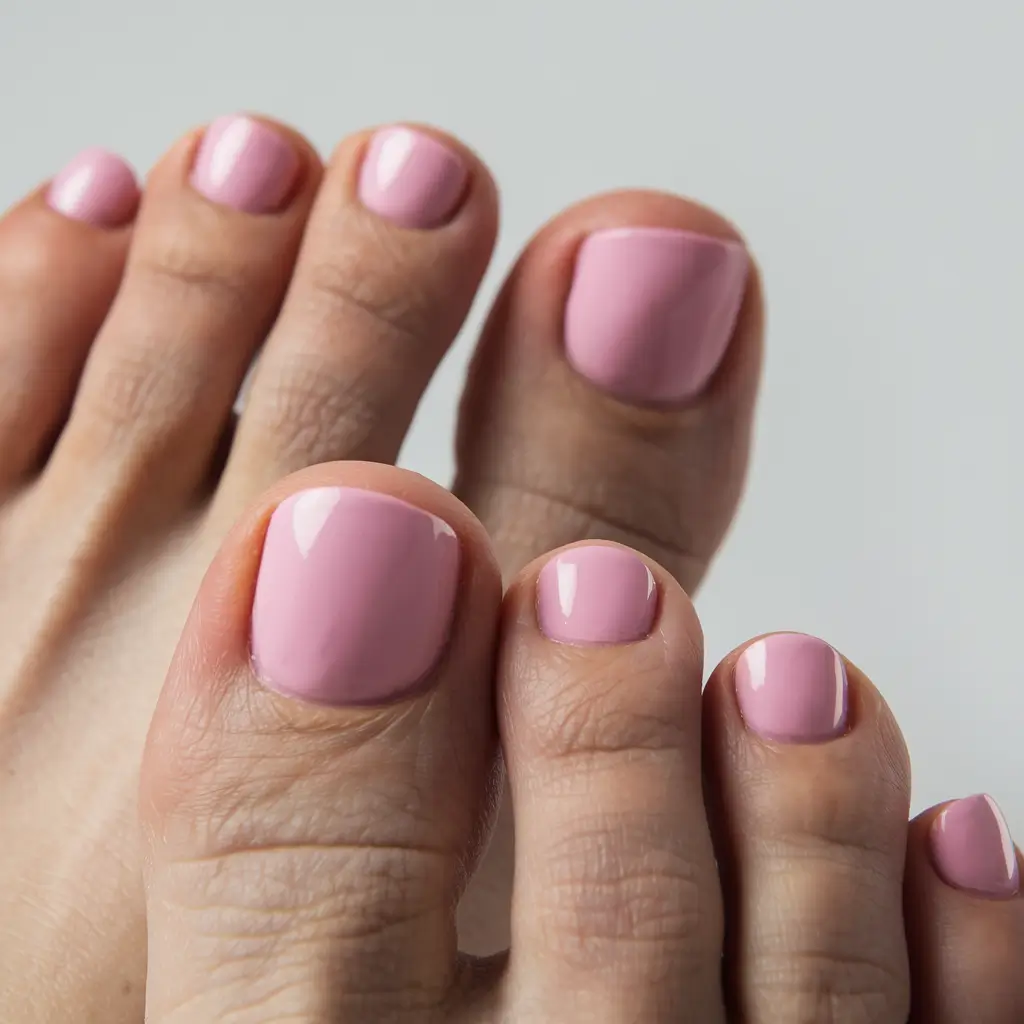 toe nails for october Soft Pink Whisper