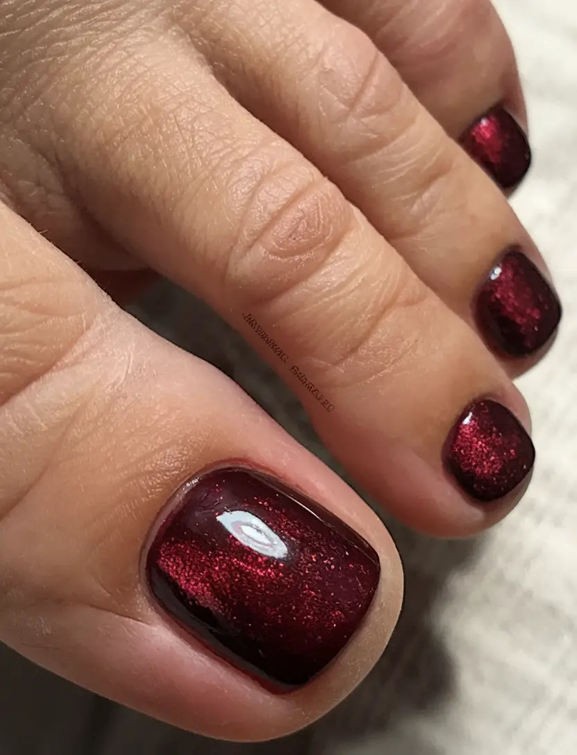 october toe nails halloween Deep Wine Shine