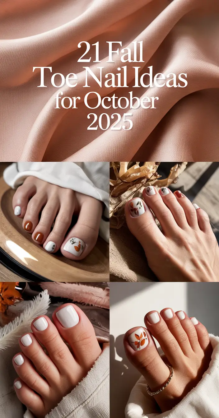 Fall Toe Nail Ideas for October 2025: Chic Colors & Designs for the Season