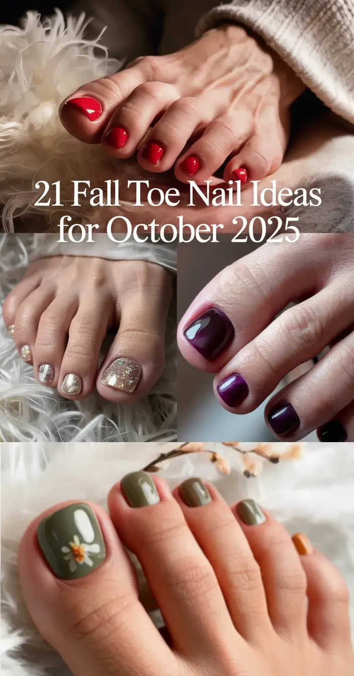 Fall Toe Nail Ideas for October 2025: Chic Colors & Designs for the Season