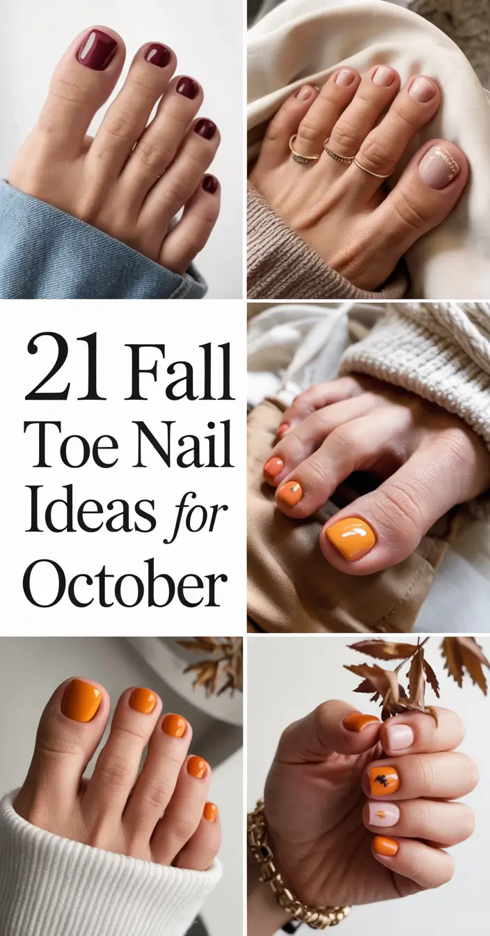 Fall Toe Nail Ideas for October 2025: Chic Colors & Designs for the Season